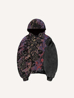 Fire Death Hell Skeleton Army Slant Pockets Hoodie