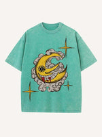 Soul Eater Print Round Neck T-shirt