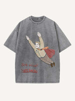 Stranger Things Print Round Neck T-shirt