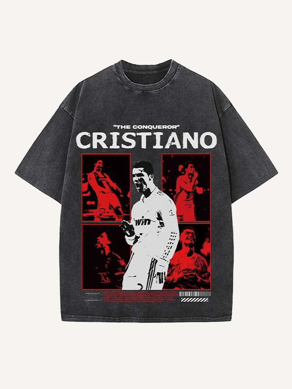 Cristiano Ronaldo Print Round Neck T-shirt