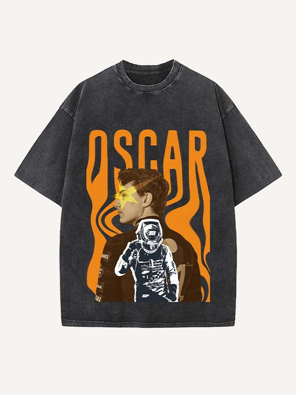 Oscar Piastri Print Round Neck T-shirt