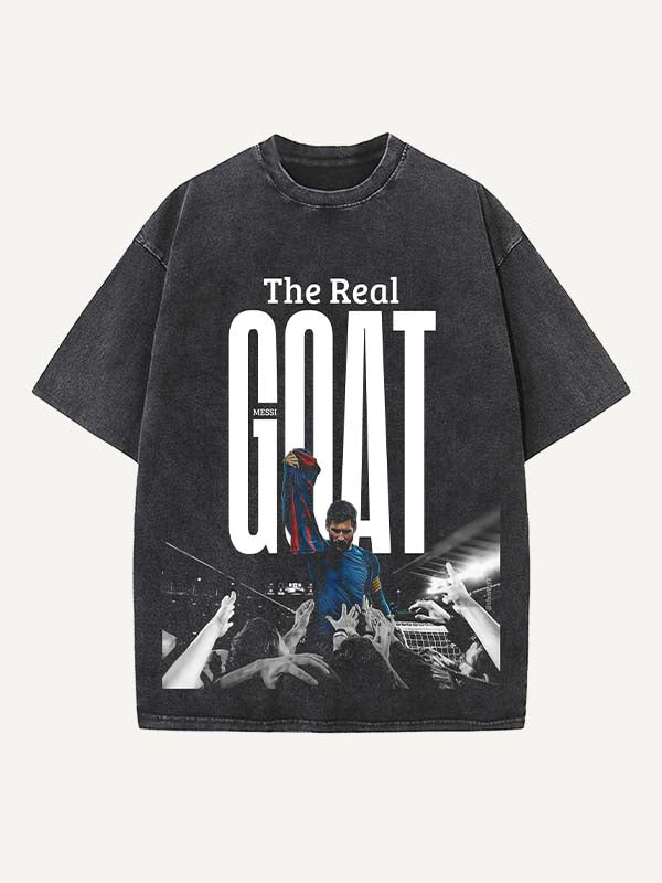 Lionel Messi Print Round Neck T-shirt