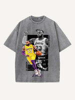 LeBron James Print Round Neck T-shirt
