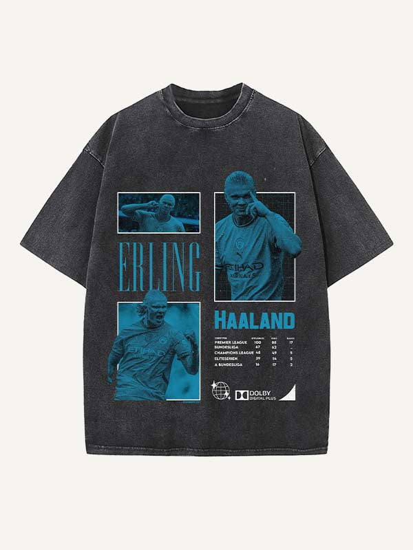 Erling Haaland Print Round Neck T-shirt