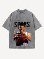 Victor Wembanyama Print Round Neck T-shirt