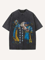 Fernando Alonso Print Round Neck T-shirt