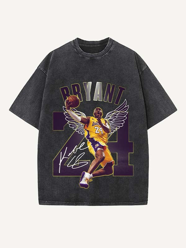 Kobe Bryant Print Round Neck T-shirt