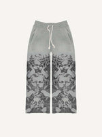 Angel Print Elastic Waist Pants