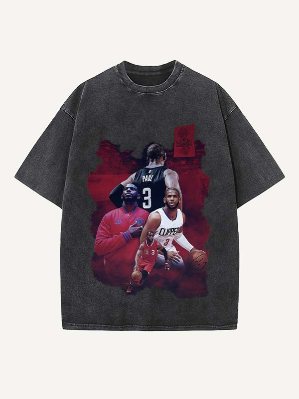Chris Paul Print Round Neck T-shirt
