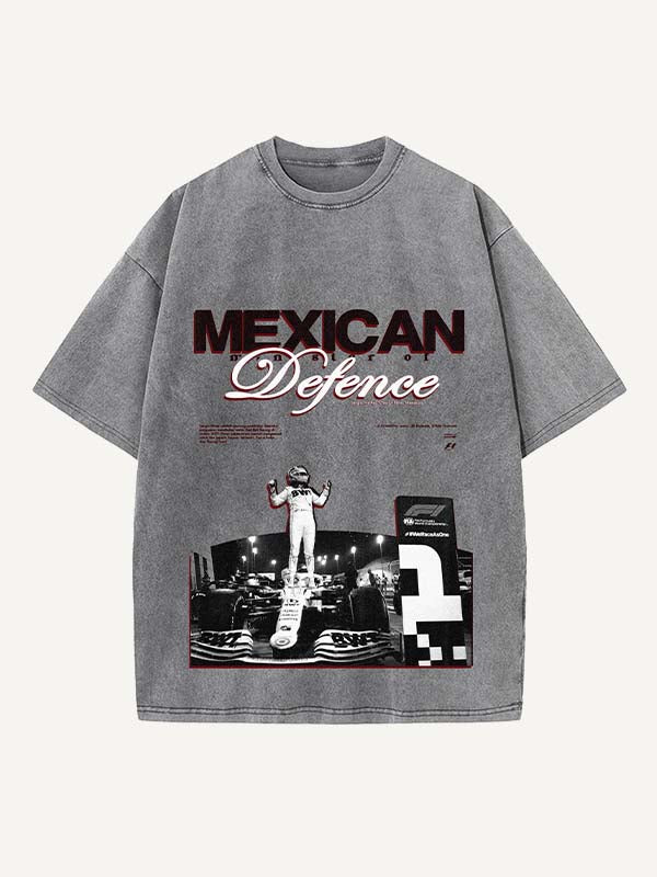 Sergio Perez Print Round Neck T-shirt