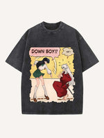 Inuyasha Print Round Neck T-shirt