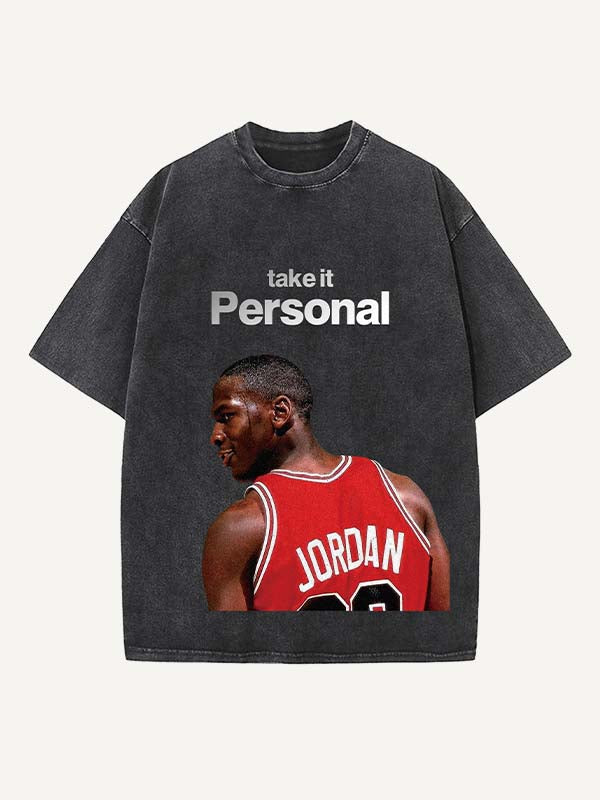 Michael Jordan Print Round Neck T-shirt