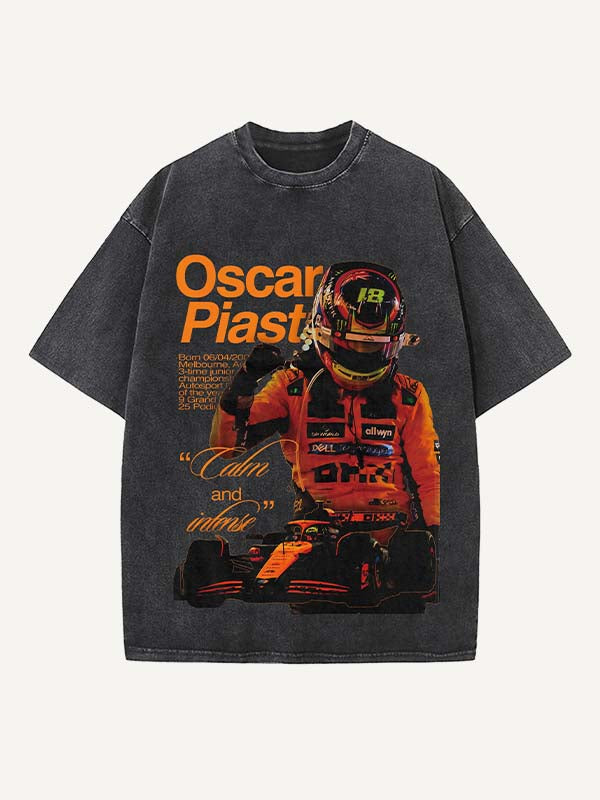 Oscar Piastri Print Round Neck T-shirt