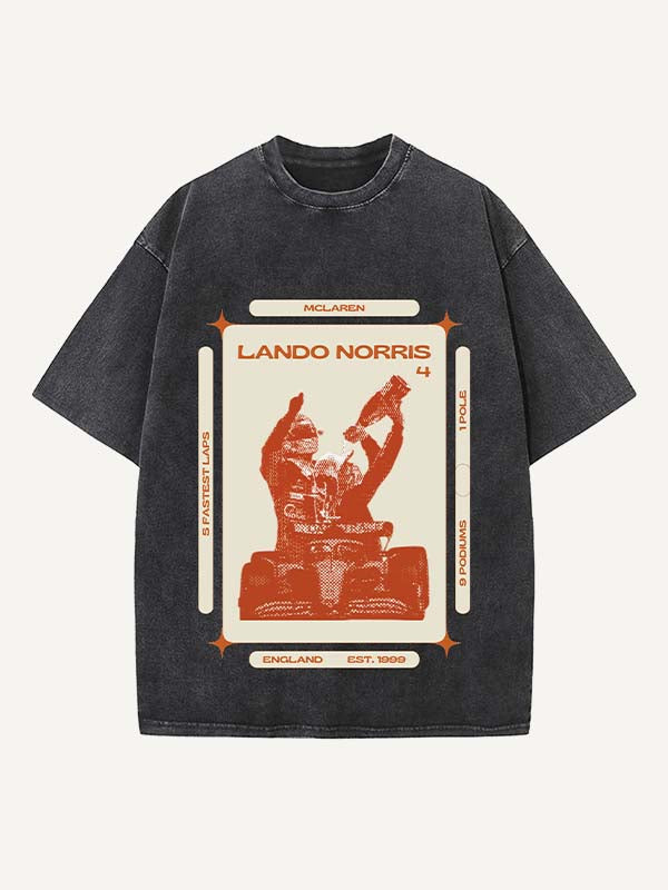 Lando Norris Print Round Neck T-shirt