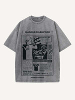 Marcus Rashford Print Round Neck T-shirt