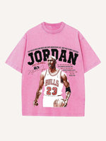 Michael Jordan Print Round Neck T-shirt