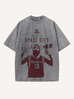 James Harden Print Round Neck T-shirt