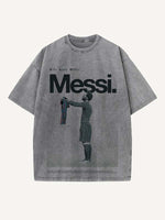 Lionel Messi Print Round Neck T-shirt