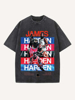 James Harden Print Round Neck T-shirt
