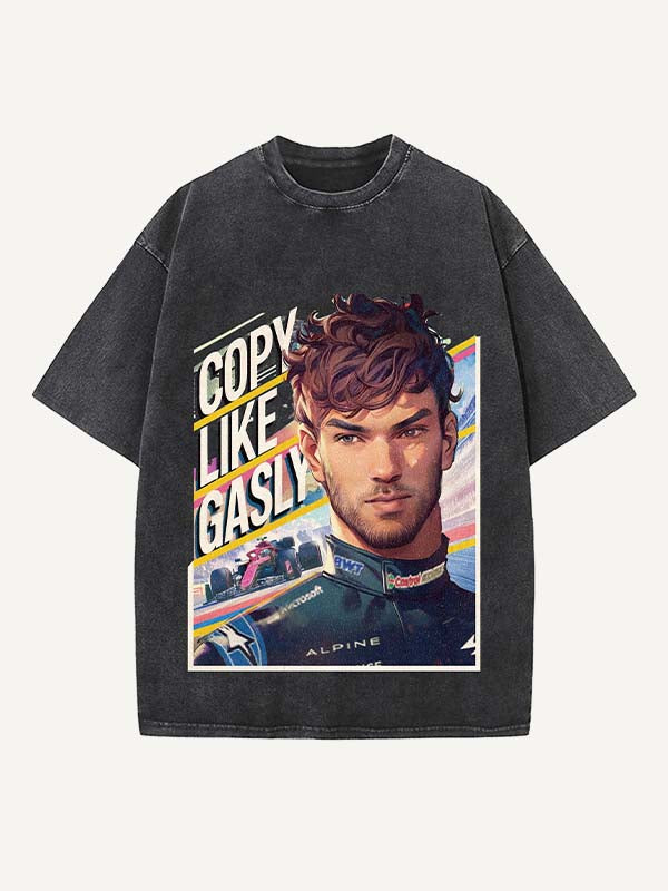 Pierre Gasly Print Round Neck T-shirt