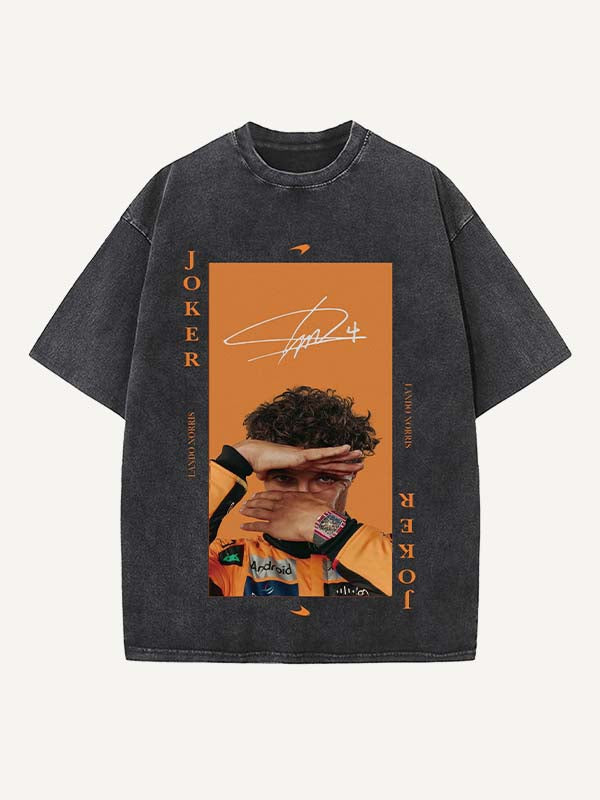 Lando Norris Print Round Neck T-shirt