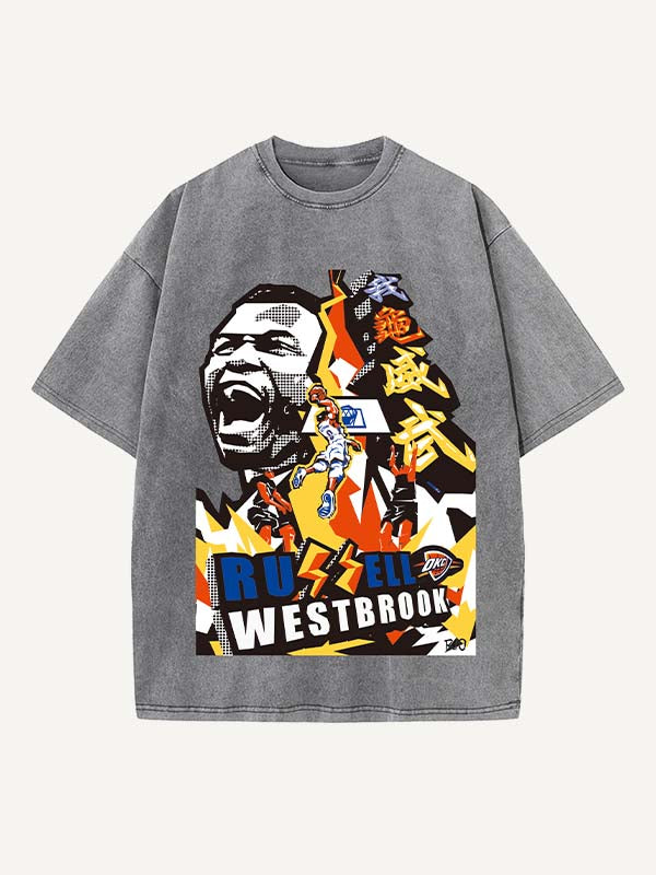 Russell Westbrook Print Round Neck T-shirt