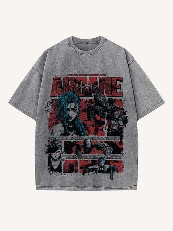 Arcane Print Round Neck T-shirt