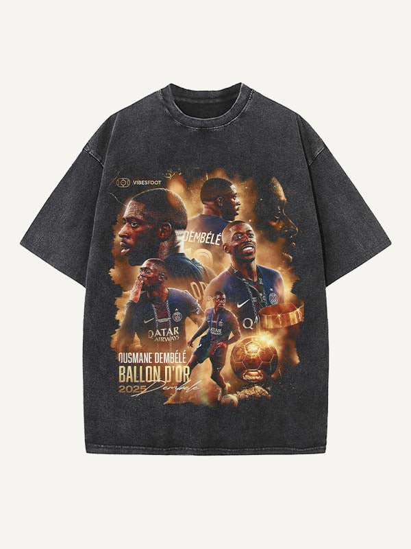 Ousmane Dembélé Print Round Neck T-shirt