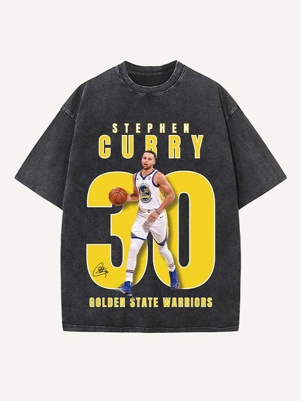 Stephen Curry Print Round Neck T-shirt