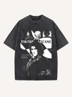 Arcane Print Round Neck T-shirt