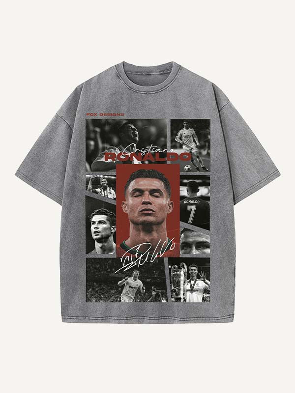 Cristiano Ronaldo Print Round Neck T-shirt