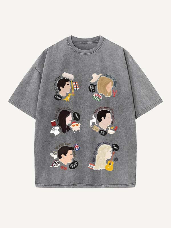 Friends Print Round Neck T-shirt