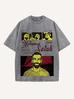 Mohamed Salah Print Round Neck T-shirt