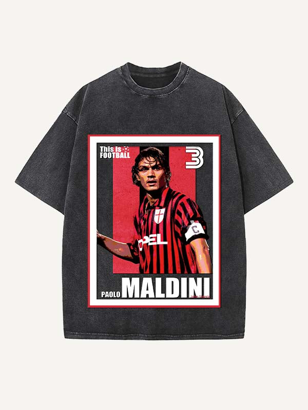 Paolo Maldini Print Round Neck T-shirt