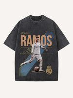 Sergio Ramos Print Round Neck T-shirt