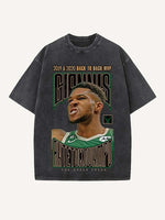 Giannis Antetokounmpo Print Round Neck T-shirt