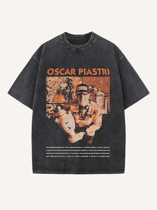 Oscar Piastri Print Round Neck T-shirt