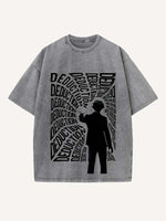 Sherlock Print Round Neck T-shirt