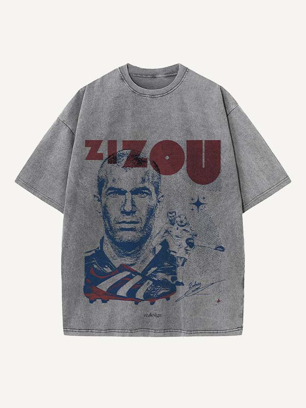 Zizou Print Round Neck T-shirt
