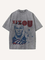 Zizou Print Round Neck T-shirt