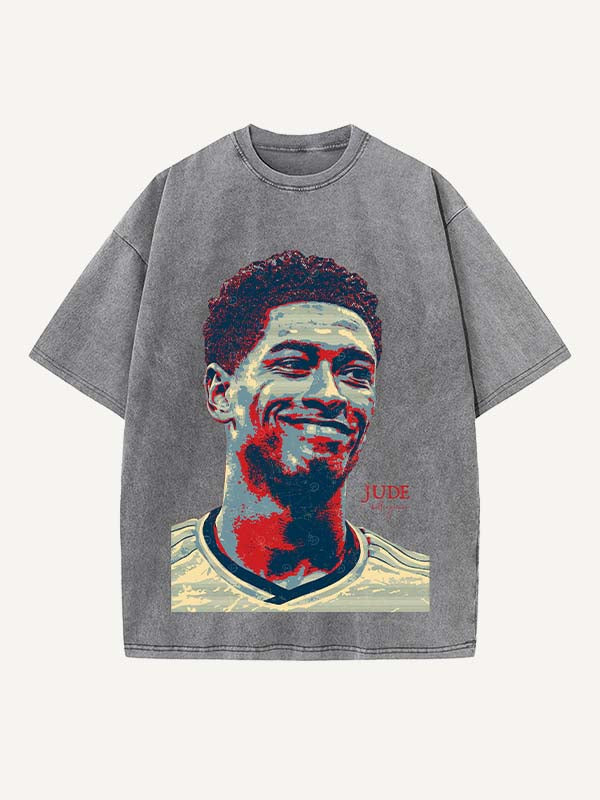 Jude Bellingham Print Round Neck T-shirt