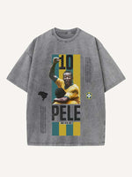 Pelé Print Round Neck T-shirt
