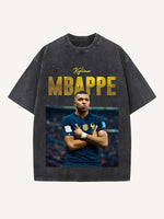 Kylian Mbappé Print Round Neck T-shirt