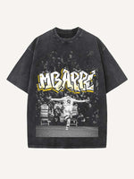 Kylian Mbappé Print Round Neck T-shirt