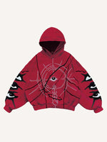 Eye&Graphic Faux Decal Print Slant Pockets Hoodie