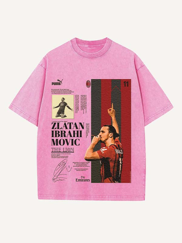Zlatan Ibrahimović Print Round Neck T-shirt