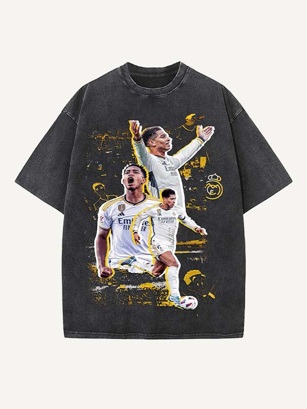 Jude Bellingham Print Round Neck T-shirt