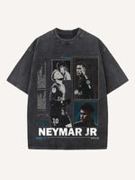 Neymar Print Round Neck T-shirt