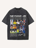 Neymar Print Round Neck T-shirt