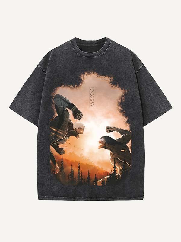 Attack on Titan Print Round Neck T-shirt